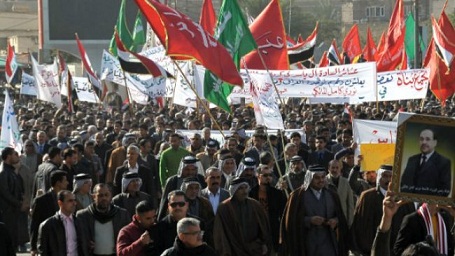 Manifestantes Iraqu&iacutees Muestran Apoyo a Maliki en Basora