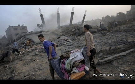 ABC News muestra imagenes de destrucción en Gaza y dice que son en Israel
