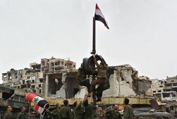 La bandera siria ondea ya en la Ciudad Vieja de Homs