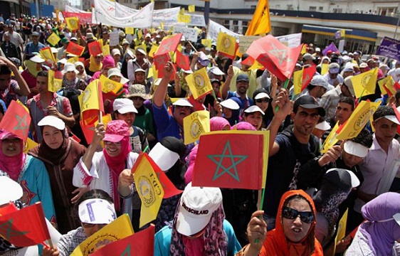 Manifestación en Casablanca contra las medidas de austeridad