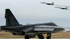 Aviones de Rusia y Siria atacan posiciones terroristas en varias provincias