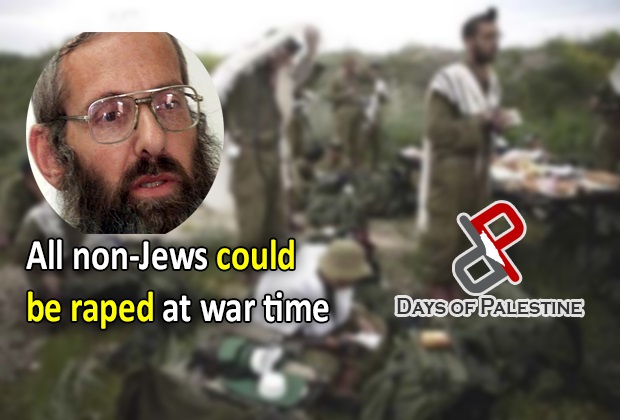 Rabino jefe de Ejército israelí anima a violar a mujeres no judías en la guerra