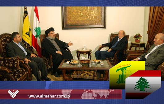 Yumblatt se Re&uacutene con Sayyed Nasrala